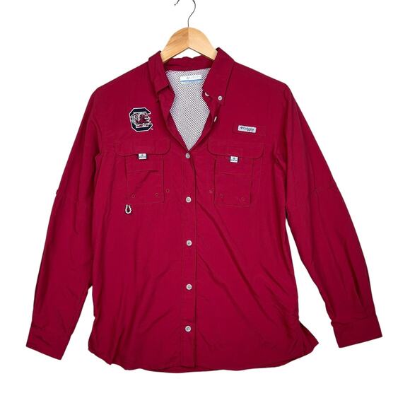 Columbia Other - South Carolina Gamecocks Shirt Mens Small Red College Long Sleeve Fishing Vented